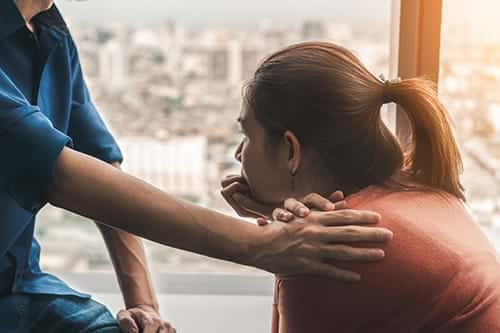 man comforting woman at Northpoint Recovery