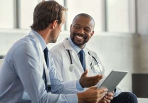 patient discussion medical detox program with doctor