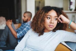 Woman thinking about the signs of meth addiction